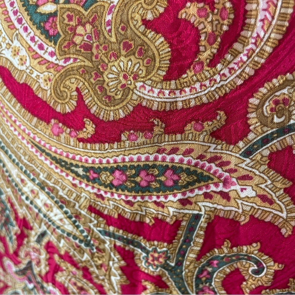 Vintage Victorias Secret Silk Paisley Print Nightgown Lingerie Gold Label - Picture 8 of 9